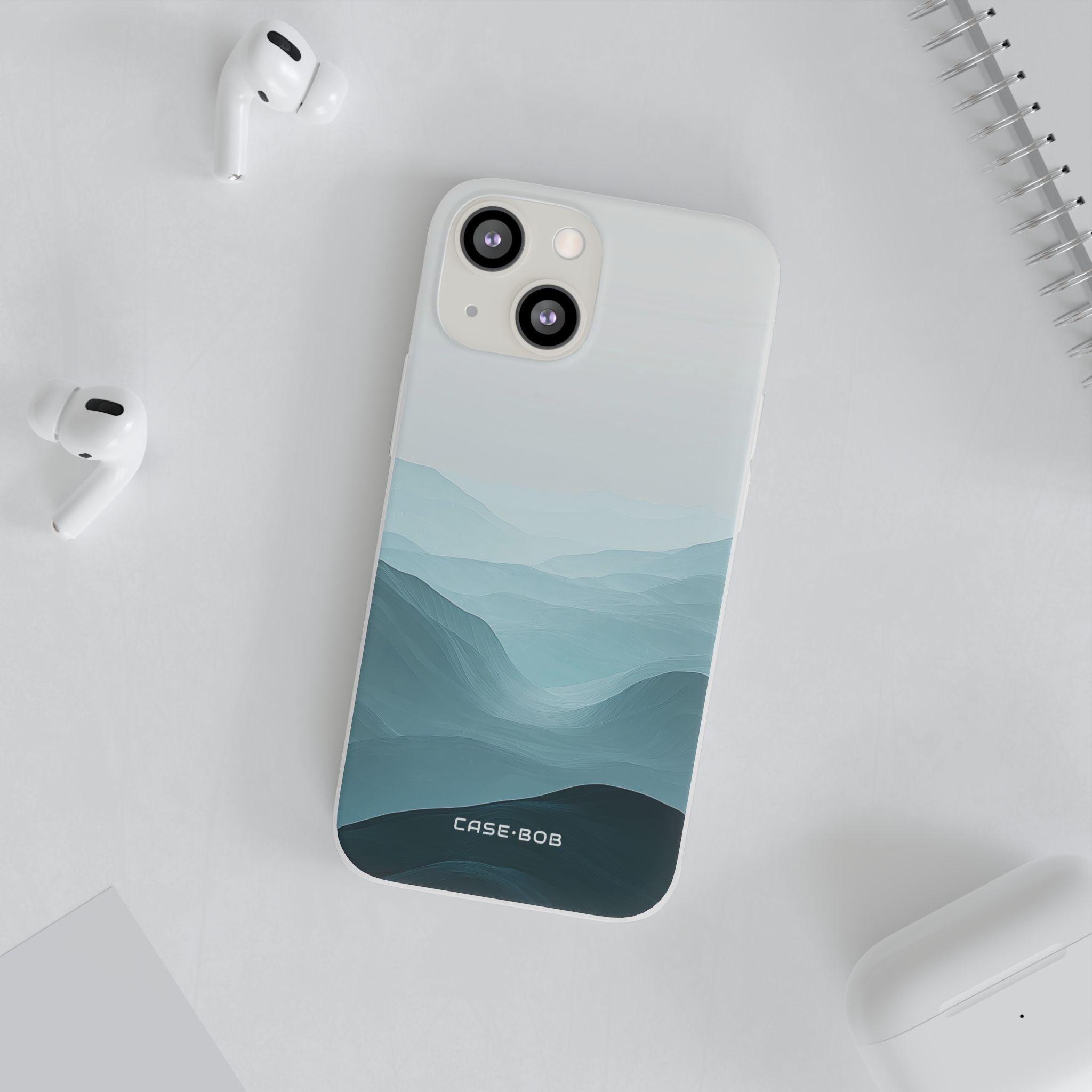 Teal Mist Mountains iPhone 13 mini Case - Soft