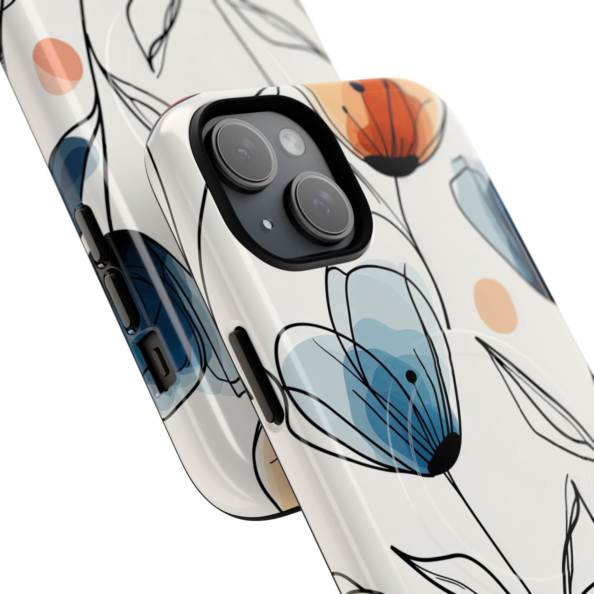 Ink Watercolor Tulips · Tough+ Handyhülle für iPhone · Magsafe