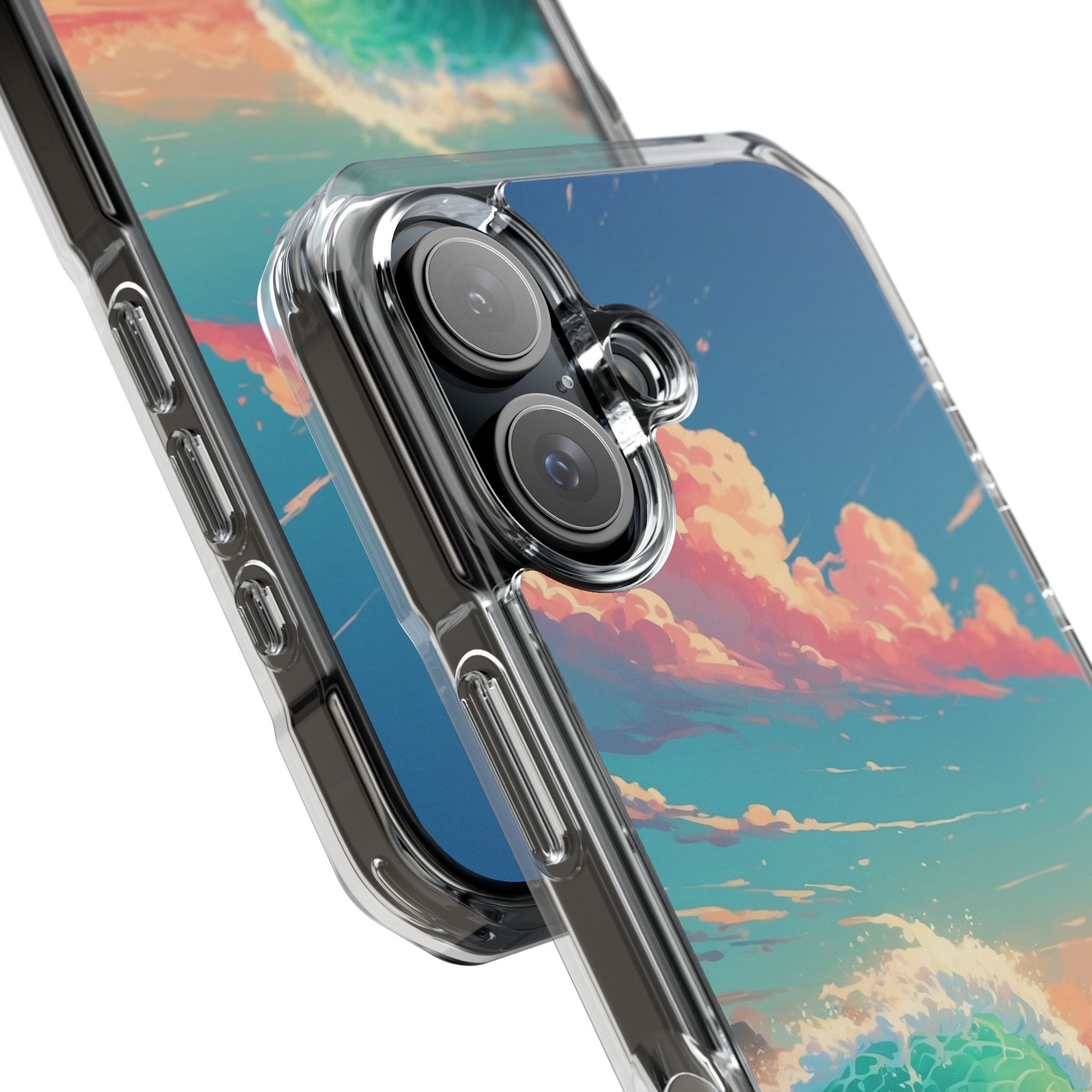 Turquoise Curl iPhone 16 Case - Impact - CASE•BOB