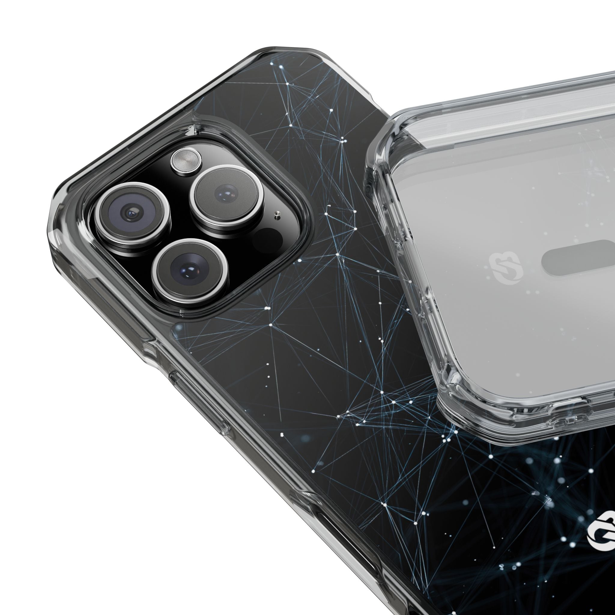 Black Impact MagSafe Phone Case for iPhone - Arctic Neural Mesh