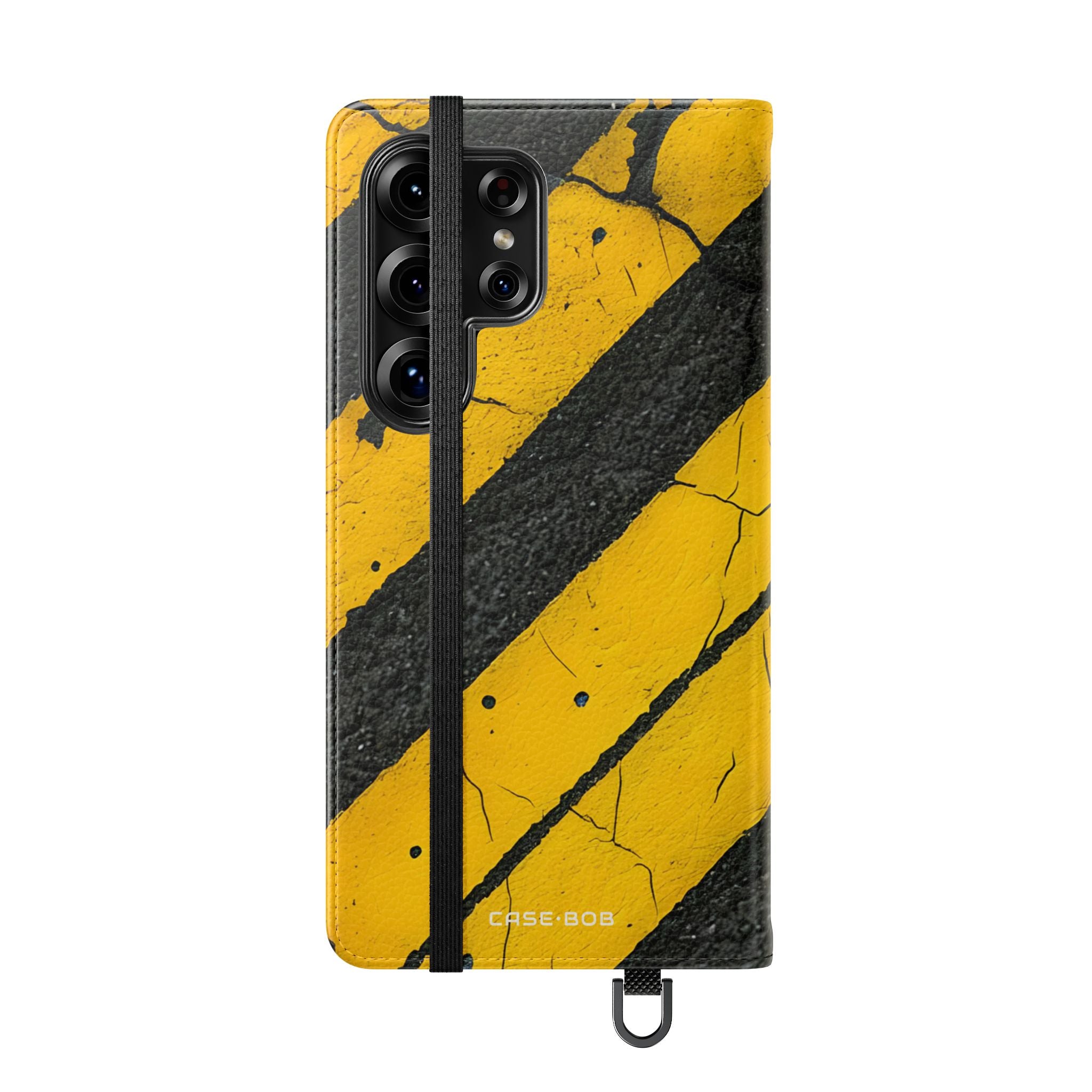 Yellow Stripes Distress - Samsung S25 Ultra Case - Wallet