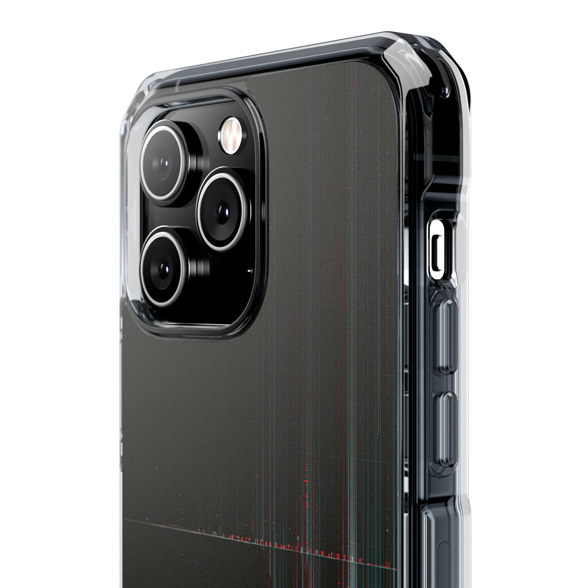 Black Impact MagSafe Phone Case for iPhone - Corrupted Data Stream