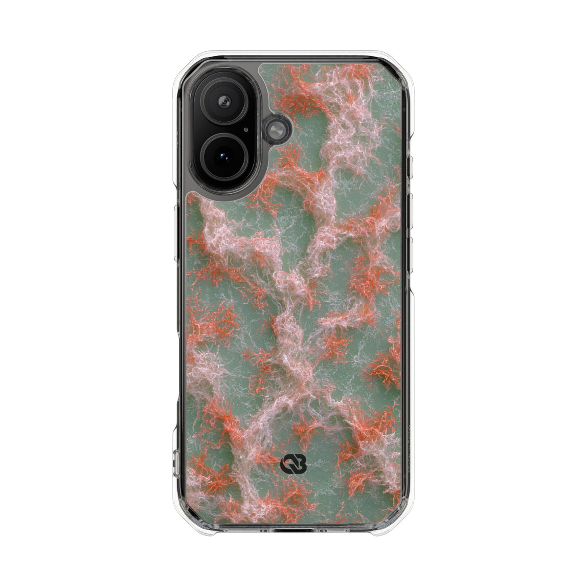 Coral Pixel Matrix · Clear Impact Magnetic Phone Case for iPhone · Green