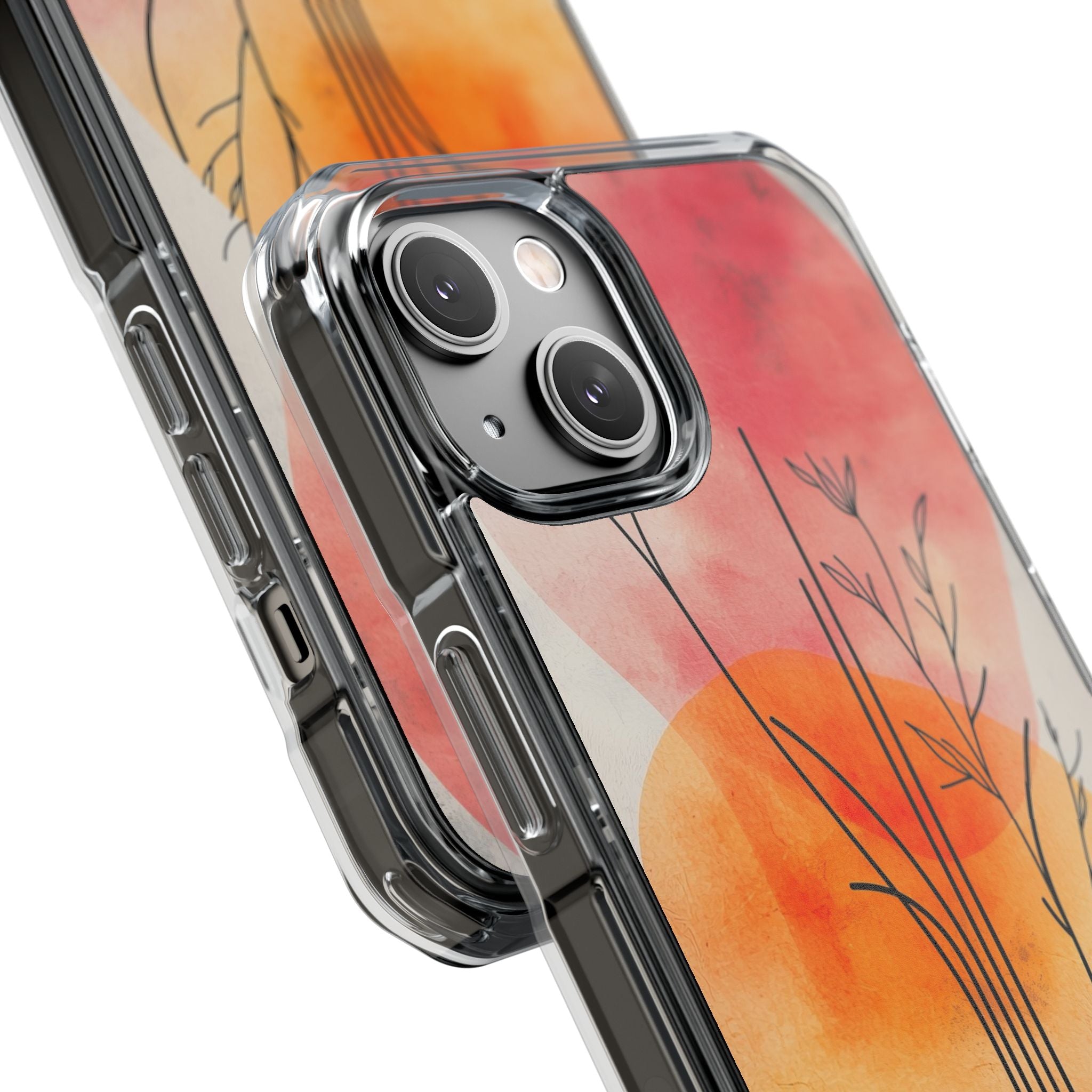 Curved Stem Sunset iPhone 14 Case - Impact