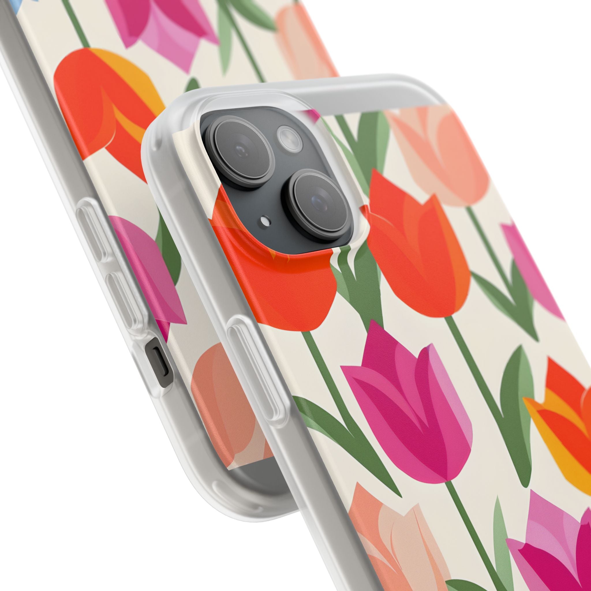 Vibrant Petal Grid · Soft Phone Case for iPhone