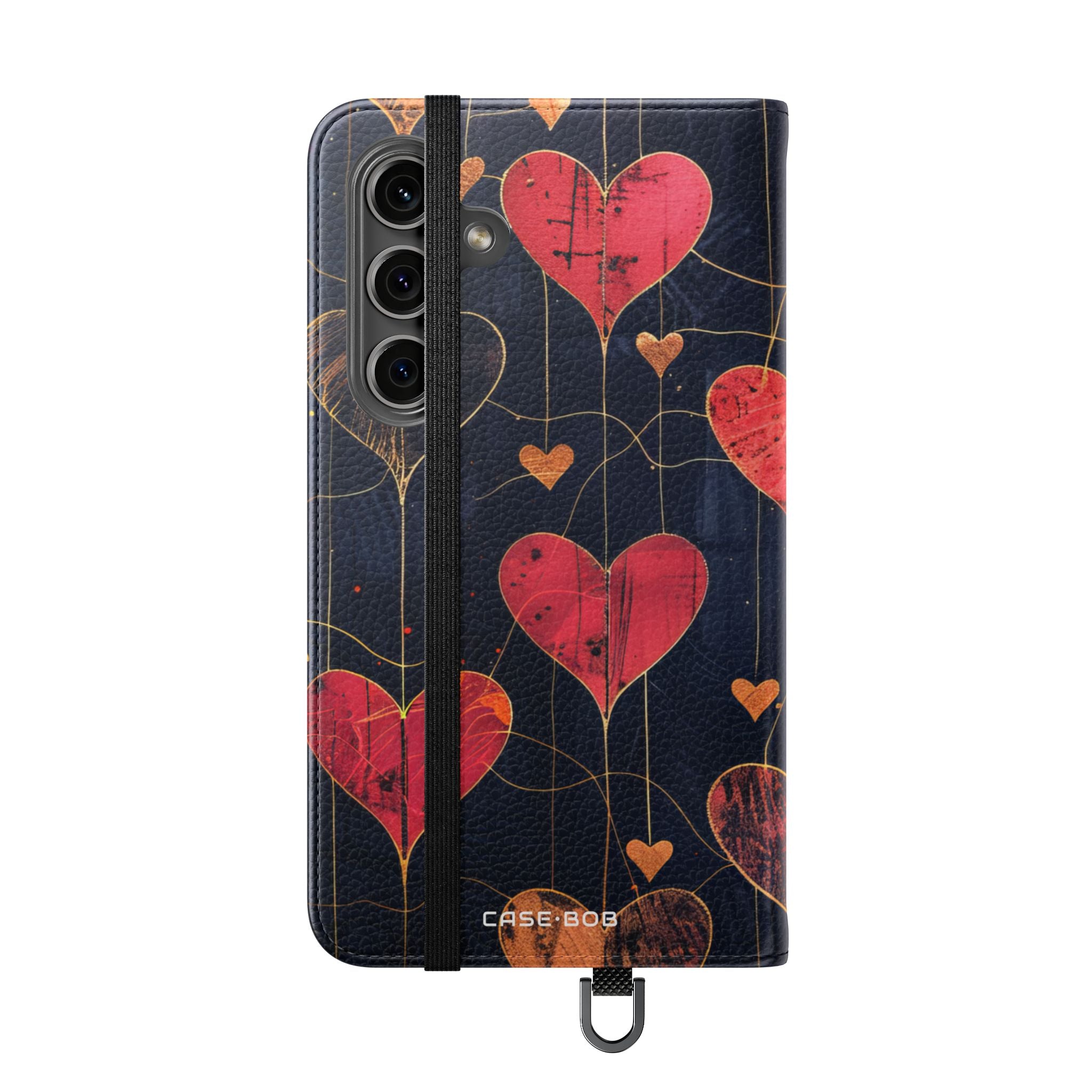 Textured Heart Grid - Samsung S24 Case - Wallet
