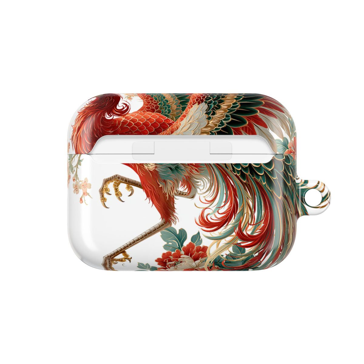 Vermilion Imperial Phoenix · Hard Case for AirPods & AirPods Pro · Red