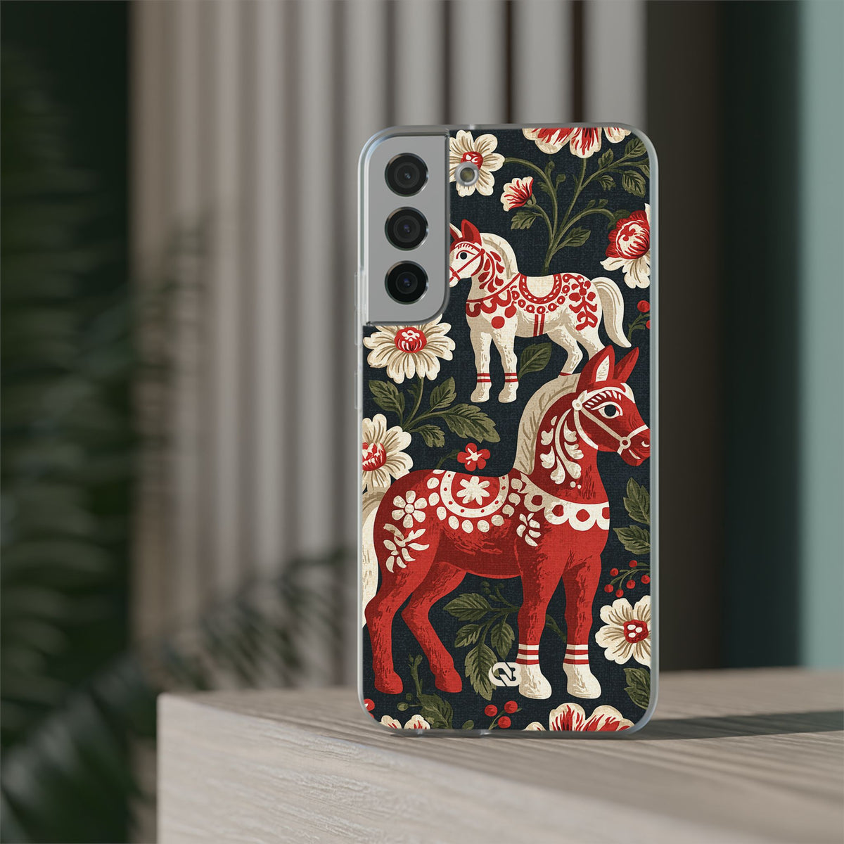 Nordic Dala Meadow · Lite Phone Case for Samsung · Red