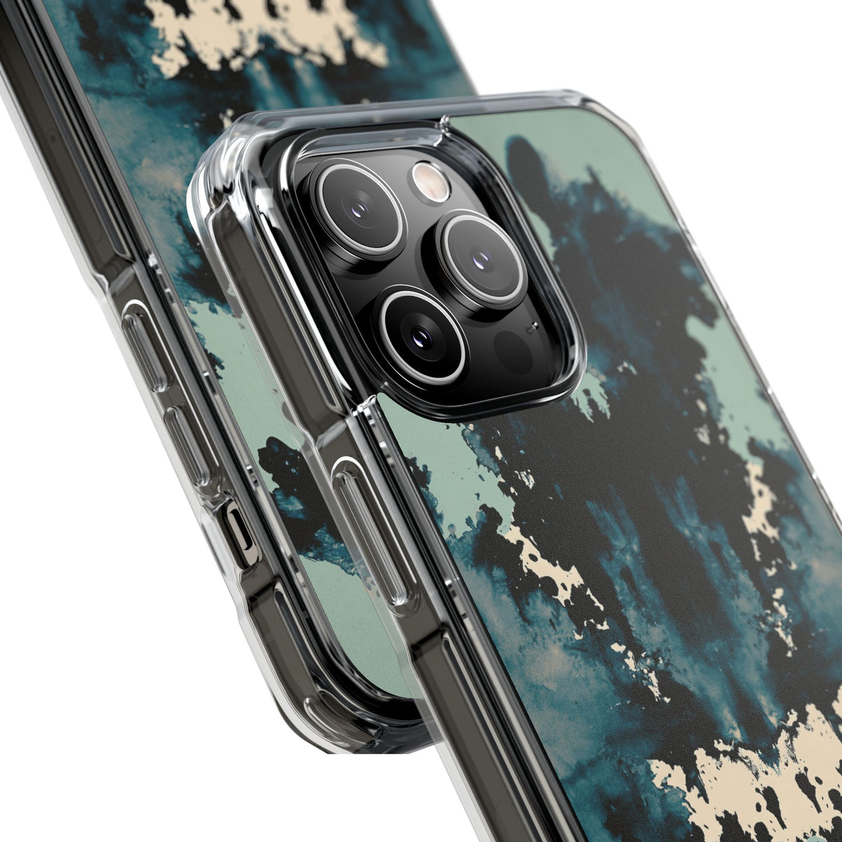 Rorschach Ink Void · Clear Impact Magnetic Phone Case for iPhone · Black