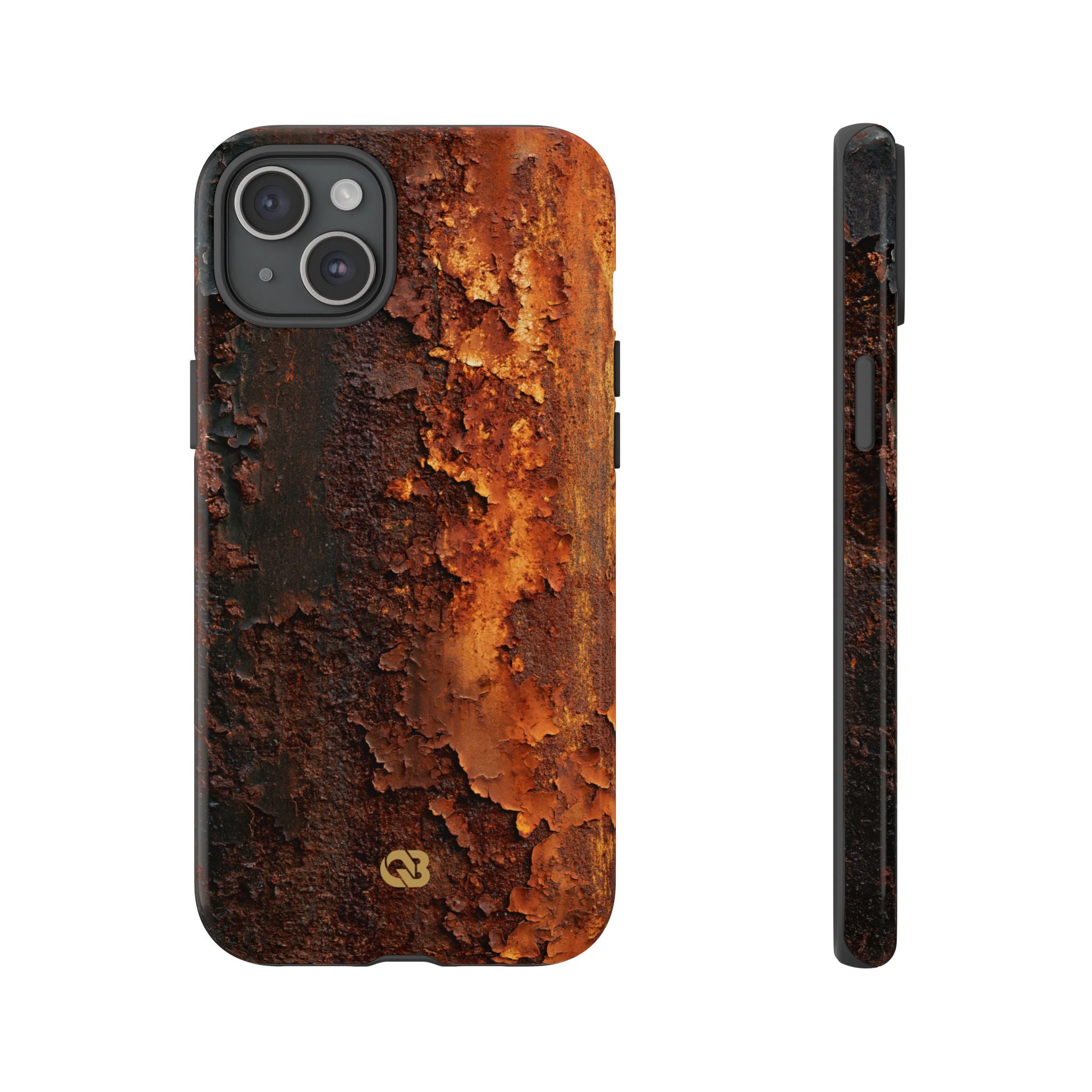 Orange Tough Phone Case for iPhone - Oxidized Iron Crust