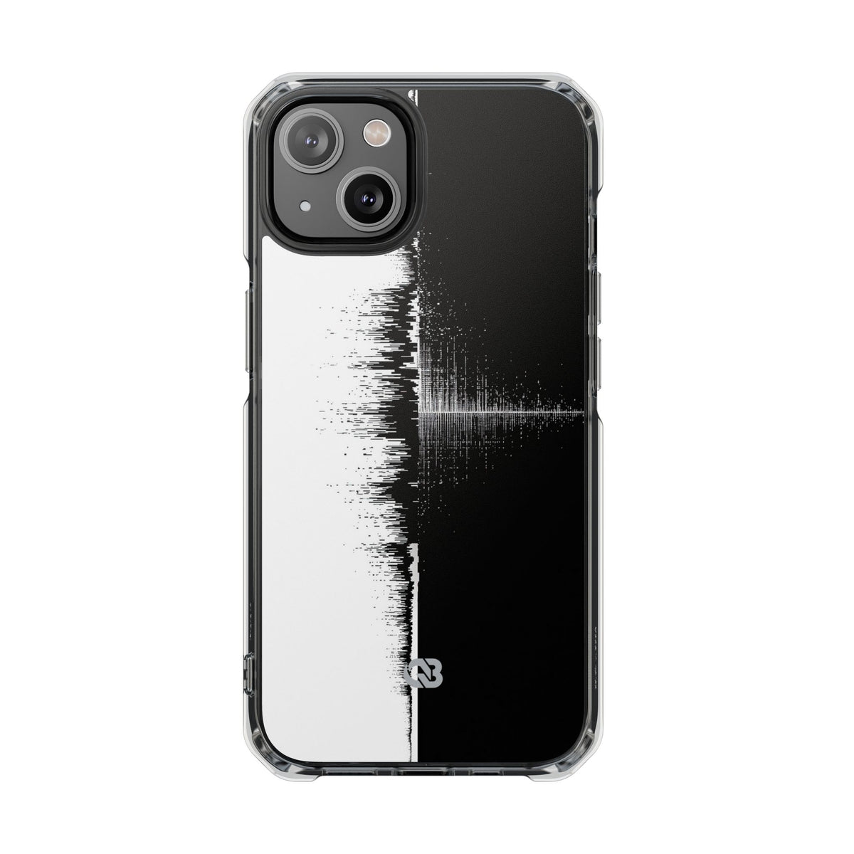 Black Impact MagSafe Phone Case for iPhone - Static Signal Split
