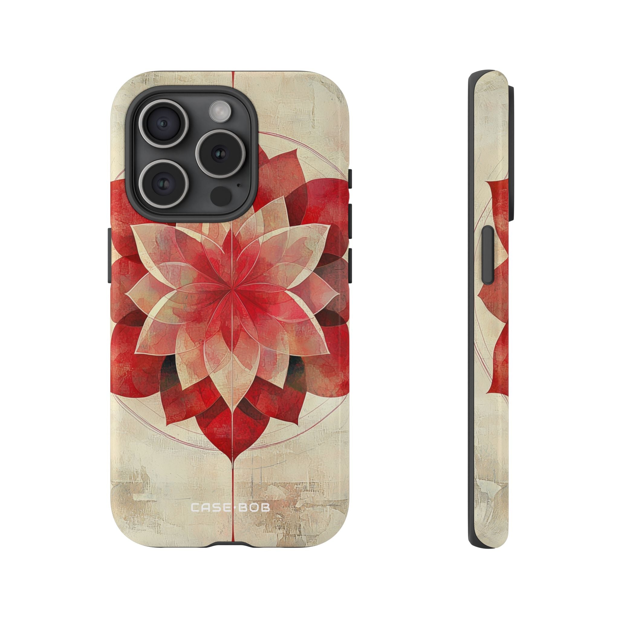 Crimson Bloom iPhone 15 Pro Case - Tough