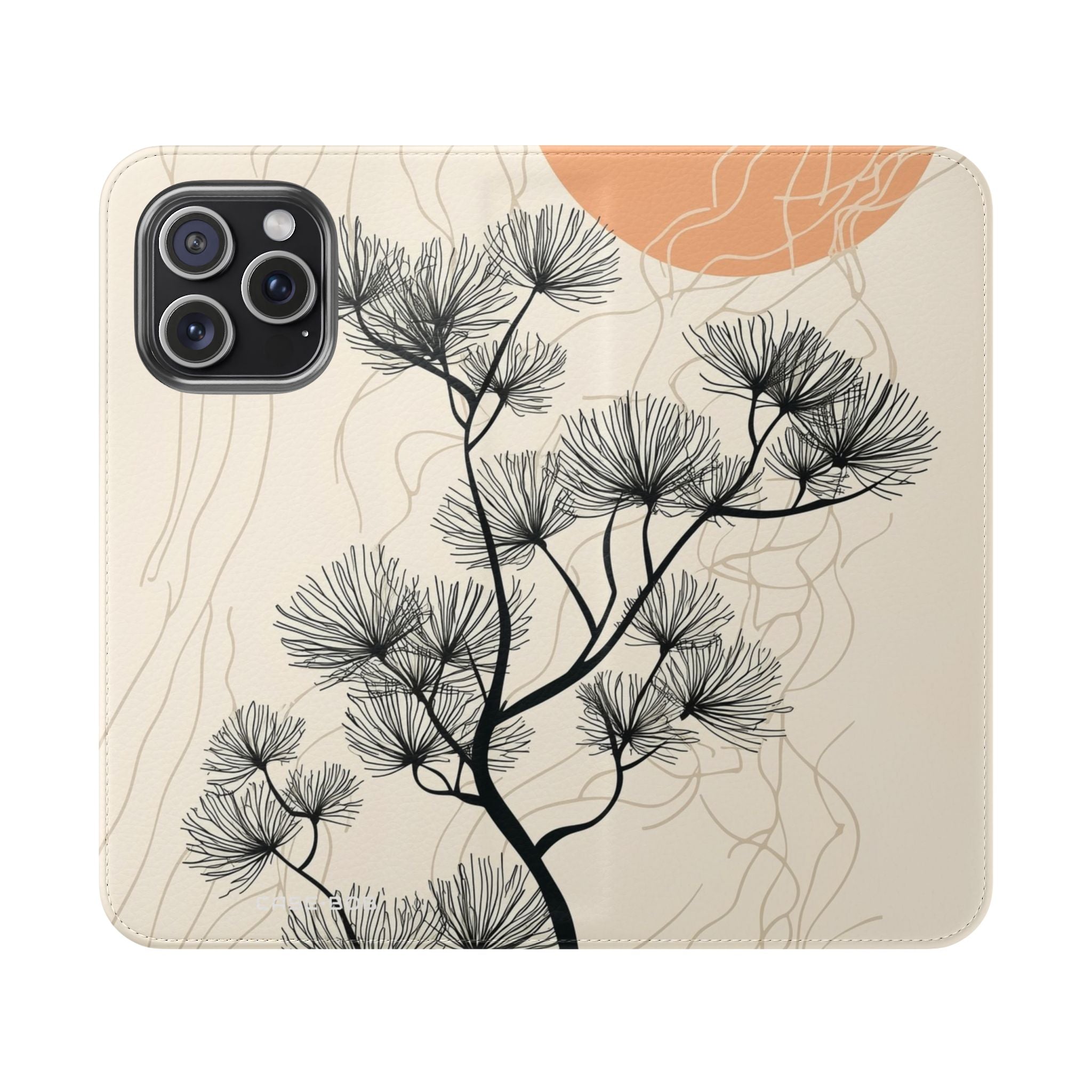 Spiky Tree Sunset - iPhone 15 Pro Max Case - Wallet