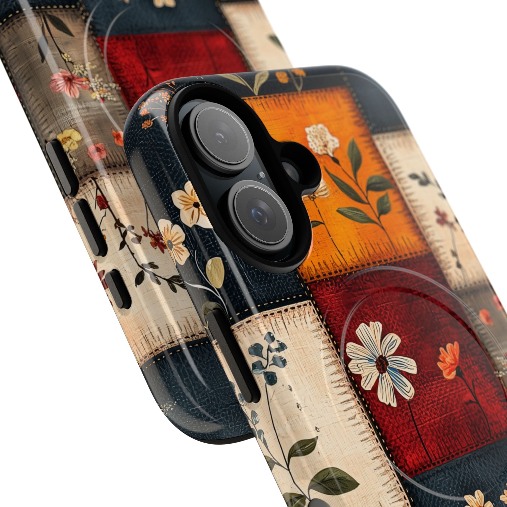Patchwork Blooms iPhone 16 Case - Tough+