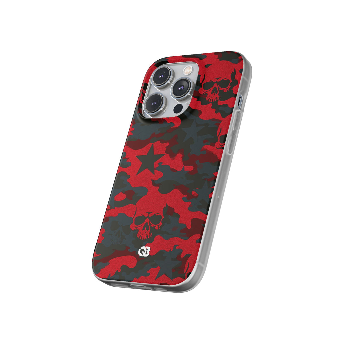 Crimson Skull Camo · Lite Phone Case for iPhone · Red