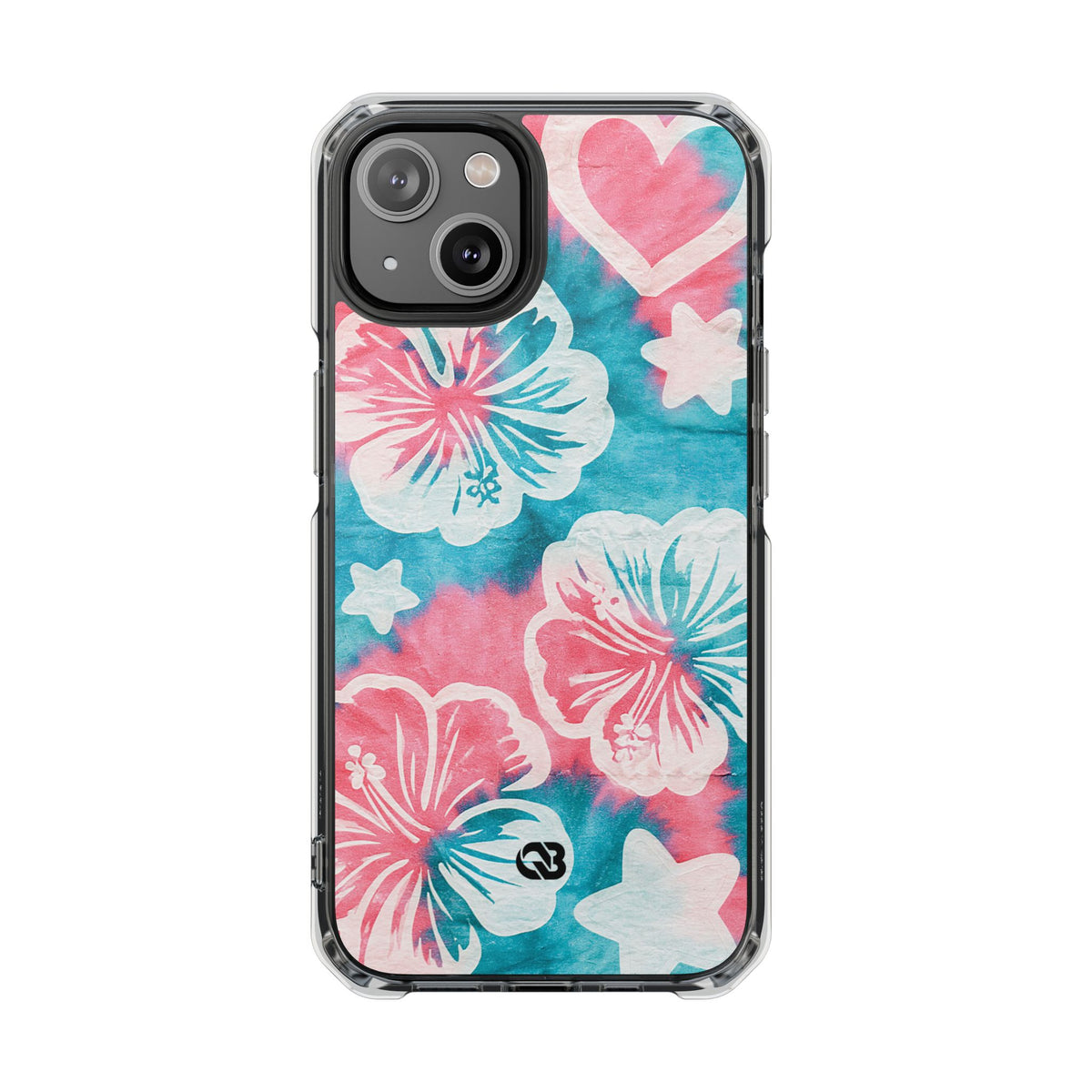 Tropical Hibiscus Bloom · Clear Impact Magnetic Phone Case for iPhone · Teal