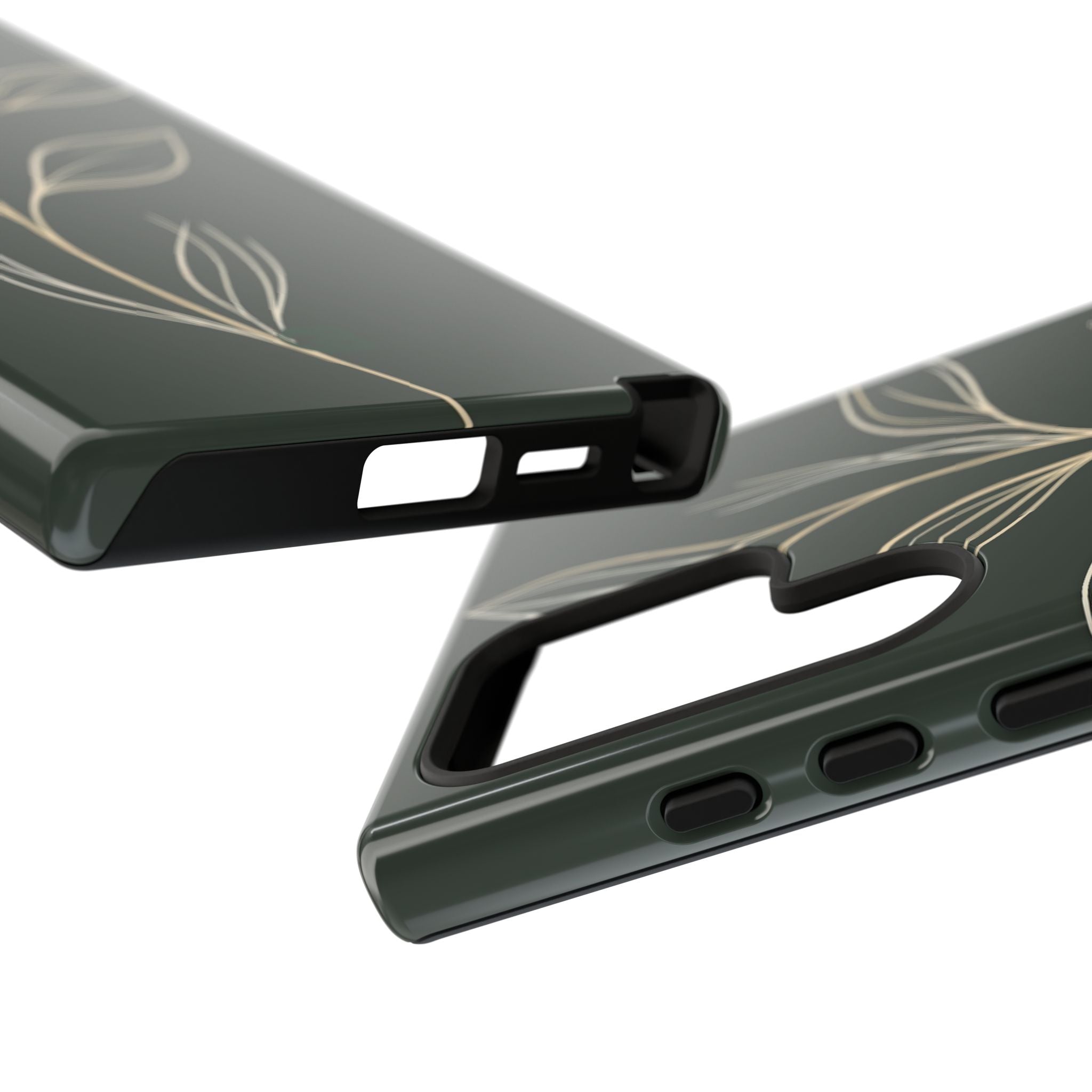 Green Tough Phone Case for Samsung - Deep Moss Willow