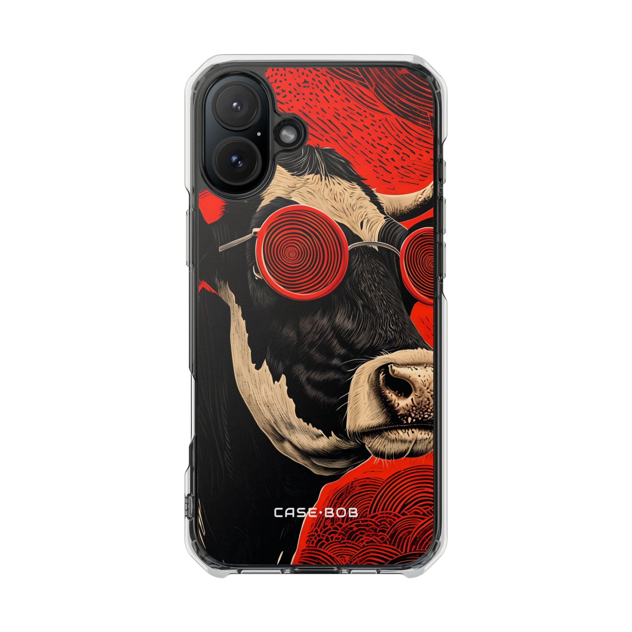 Hypnotic Cow iPhone 16 Plus Case - Impact