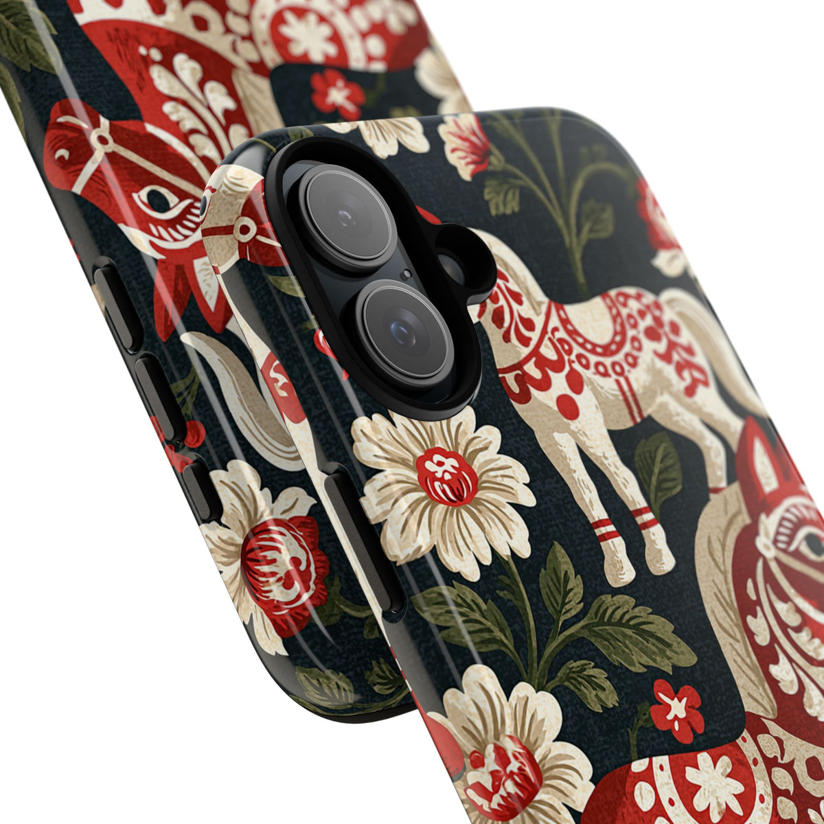 Nordic Dala Meadow · Tough Phone Case for iPhone · Red