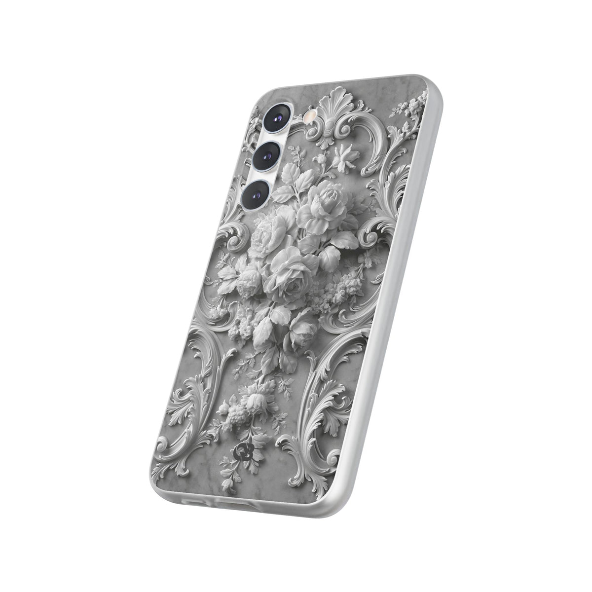 Rococo Marble Rose · Lite Phone Case for Samsung · White