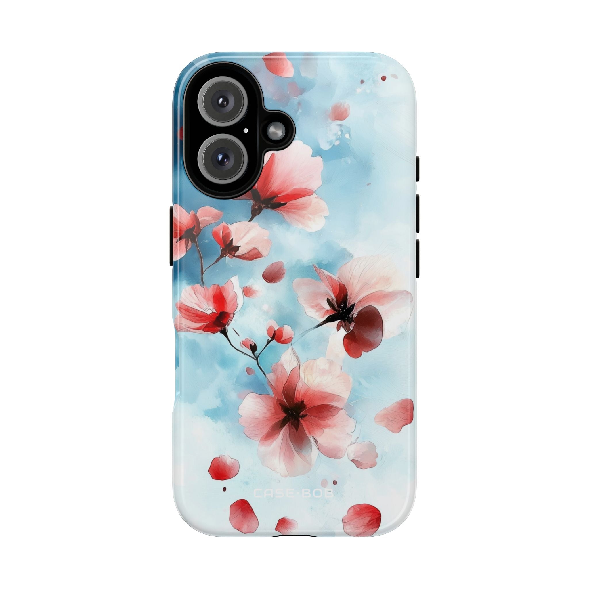 Pink Blossom Drift iPhone 16 Skal - Tough