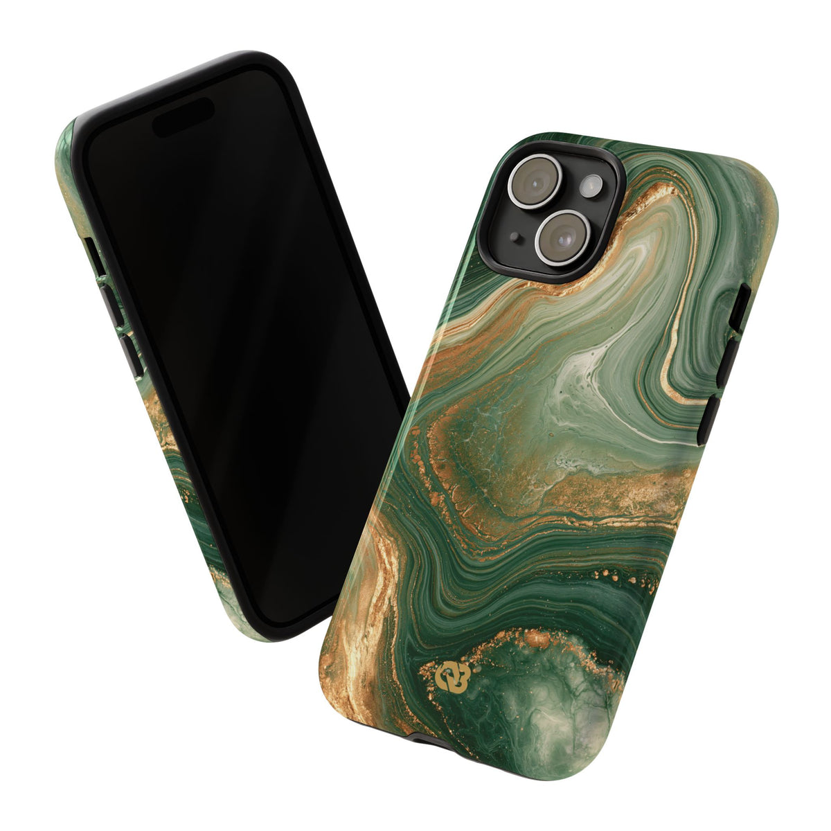 Jade Suminagashi · Tough Phone Case for iPhone · Green