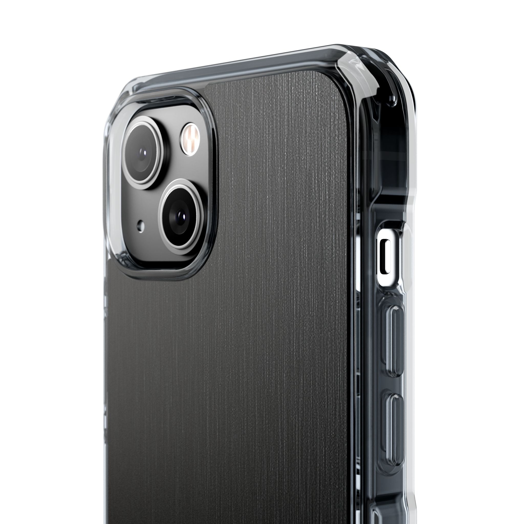 Black Impact MagSafe Phone Case for iPhone - Brushed Obsidian Slate
