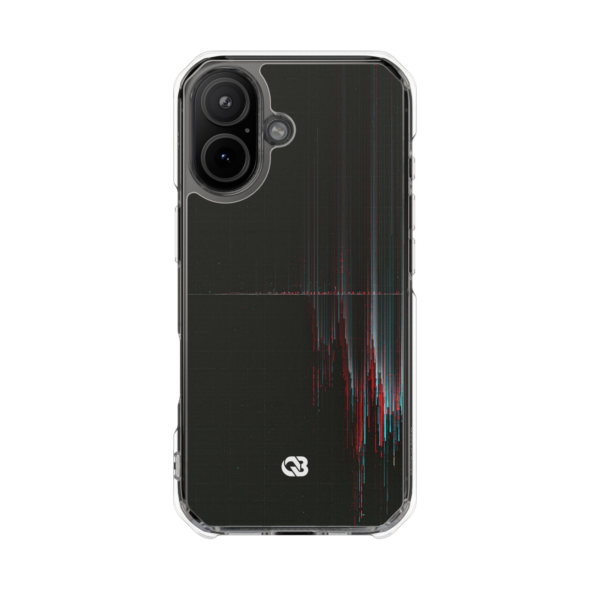 Black Impact MagSafe Phone Case for iPhone - Corrupted Data Stream