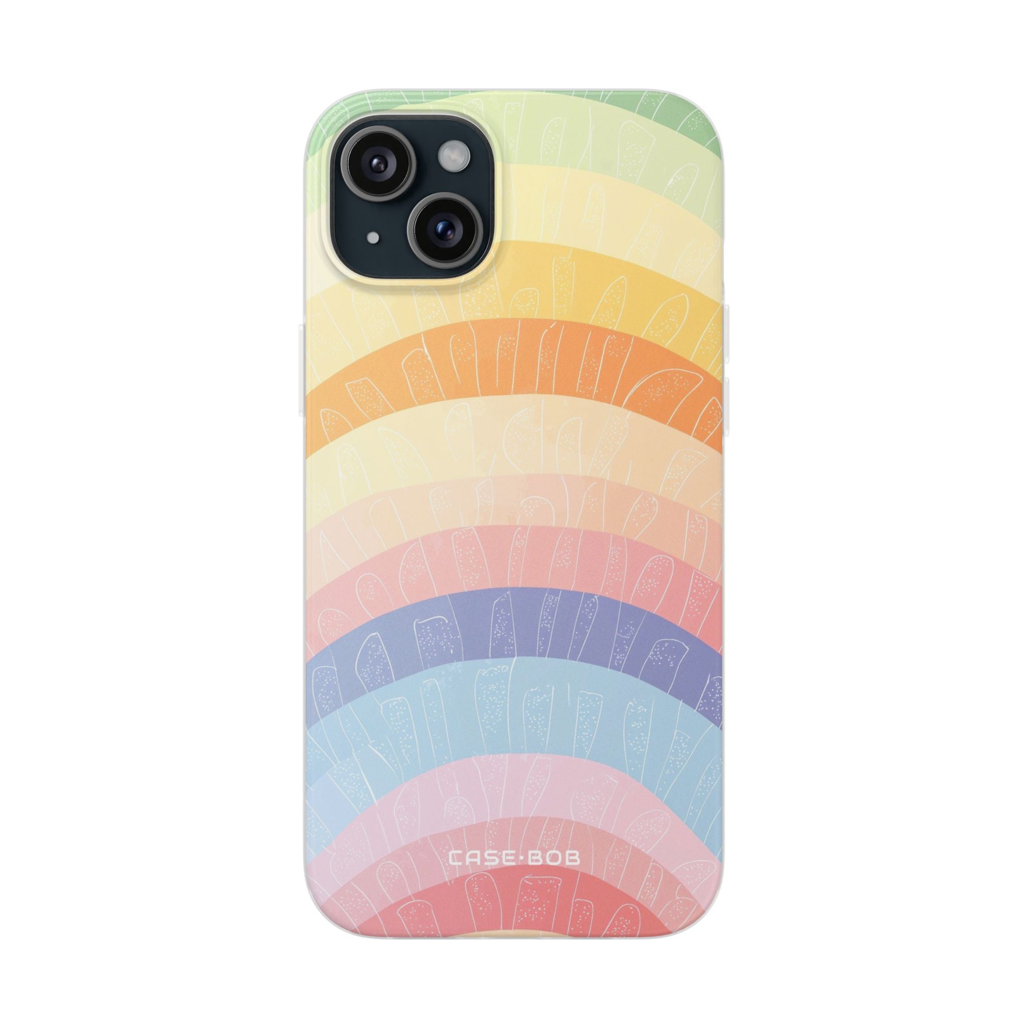Pastell Regenbogen Bänder iPhone 15 Plus Case - Soft