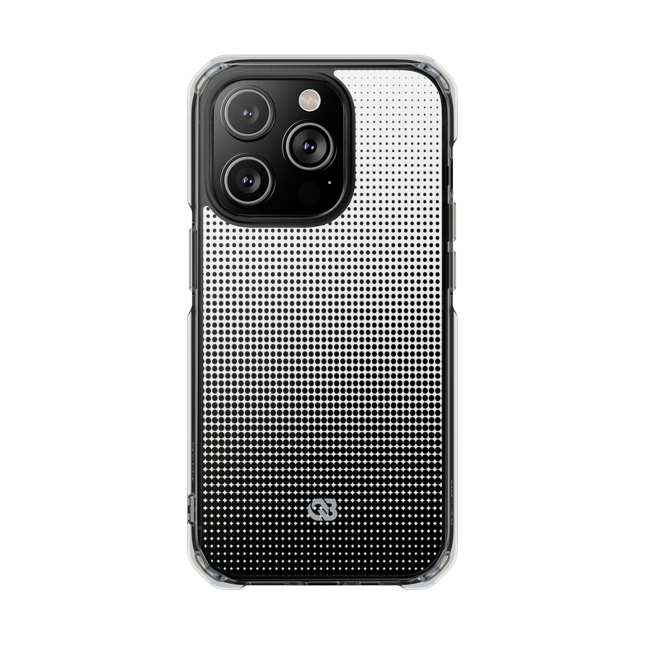 Black Impact MagSafe Phone Case for iPhone - Obsidian Halftone Flux