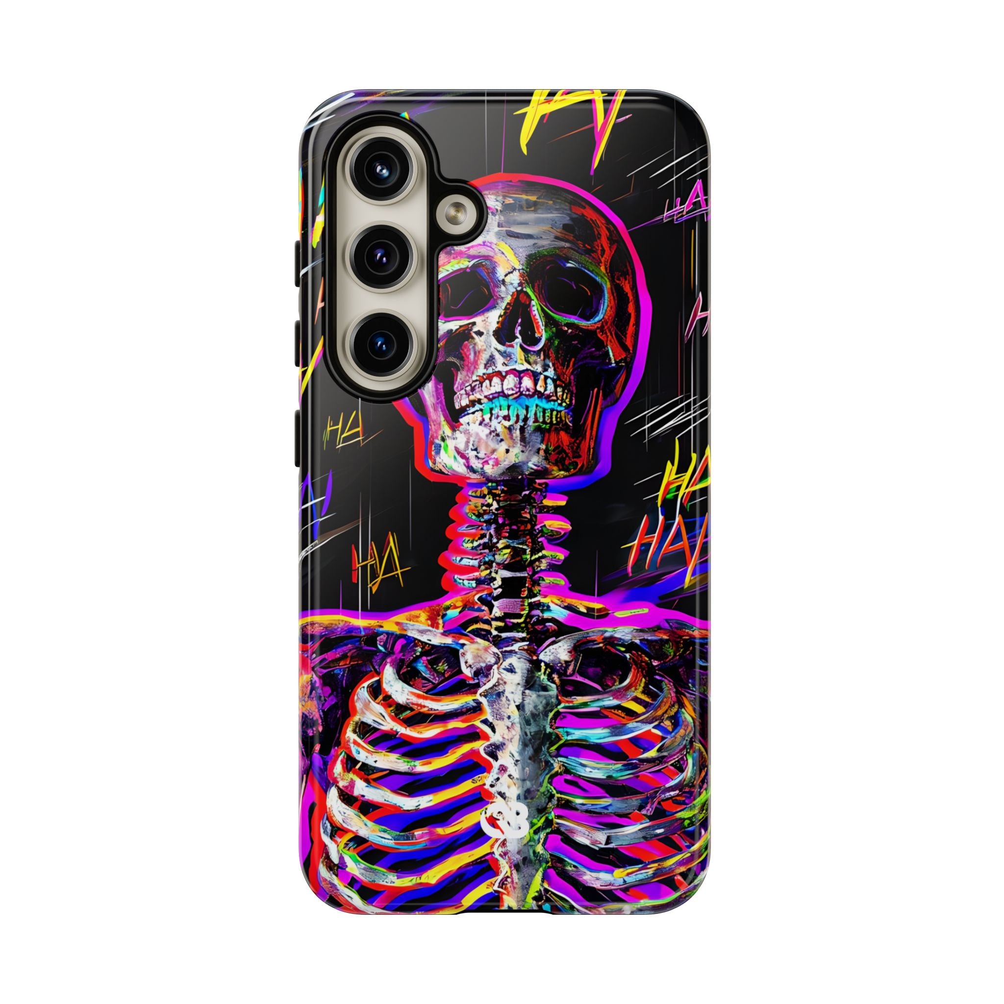 Neon Glitch Skeleton · Tough Handyhülle für Samsung