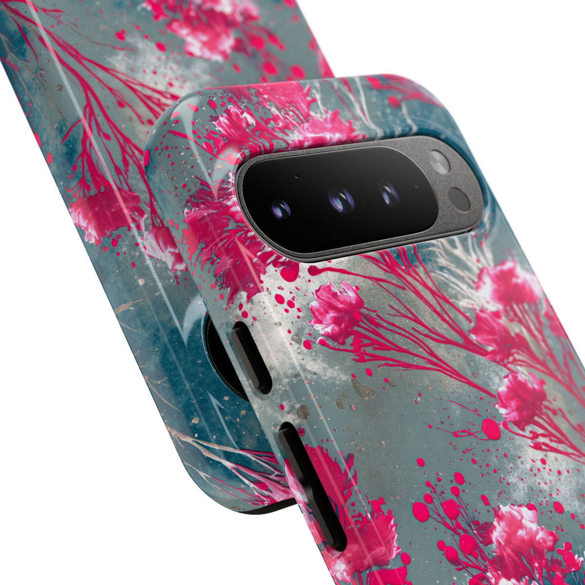 Cyber Blossom · Tough Phone Case for Pixel · Teal