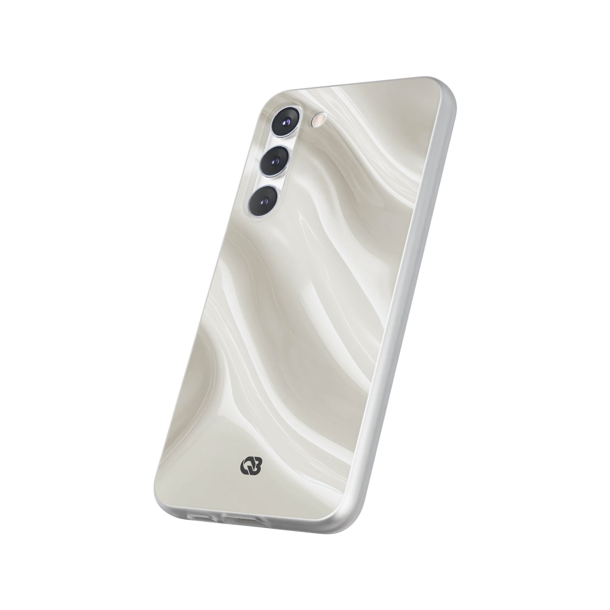 White Lite Phone Case for Samsung - Polished Ivory Wave