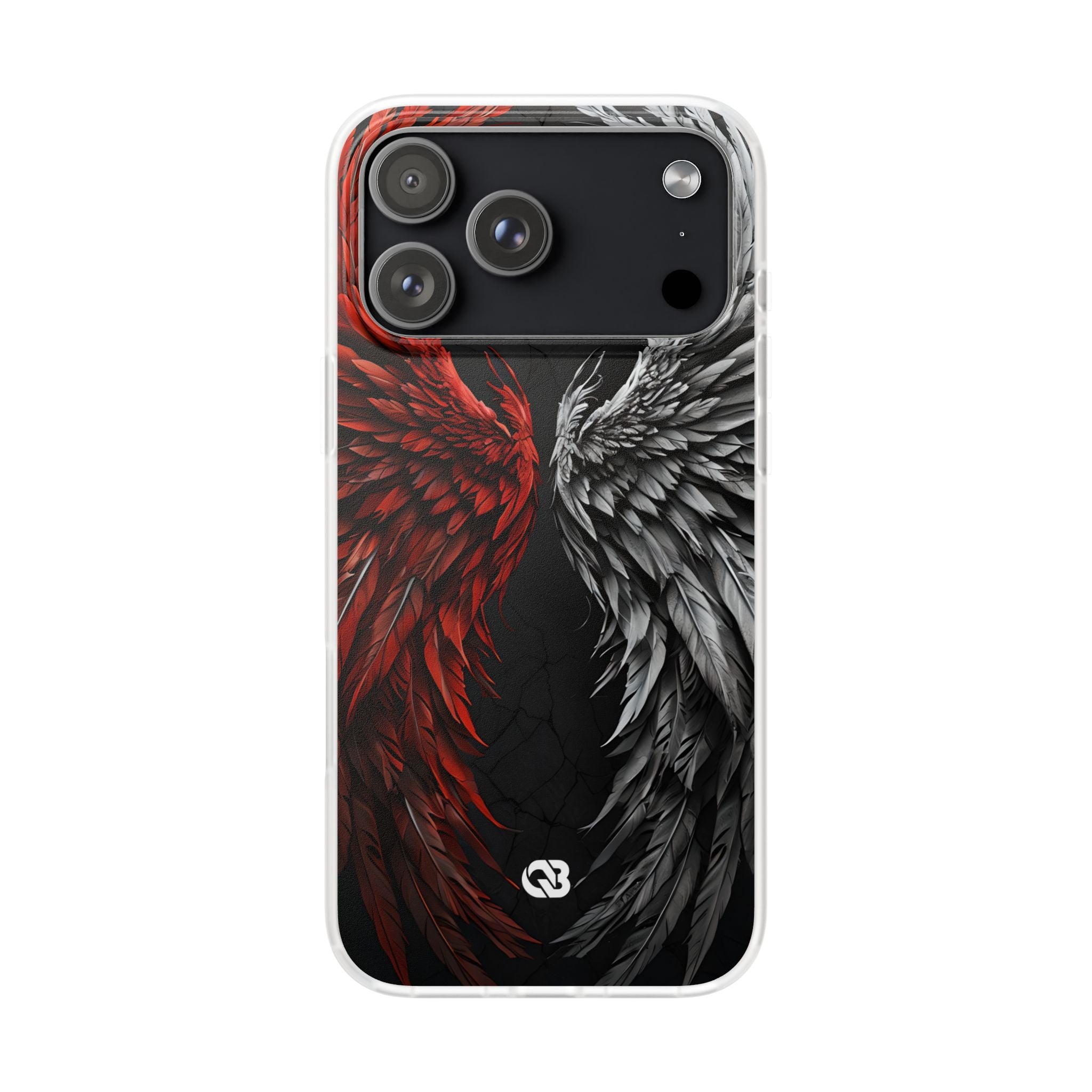 Split Crimson Wing · Soft Phone Case for iPhone