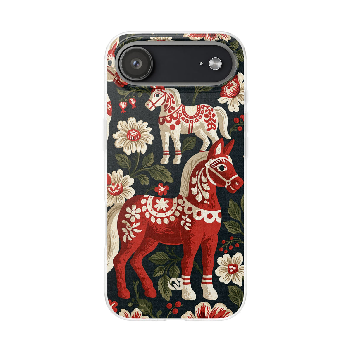 Nordic Dala Meadow · Lite Phone Case for iPhone · Red