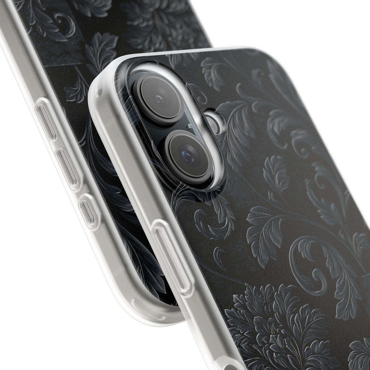 Obsidian Damask · Lite Phone Case for iPhone · Black