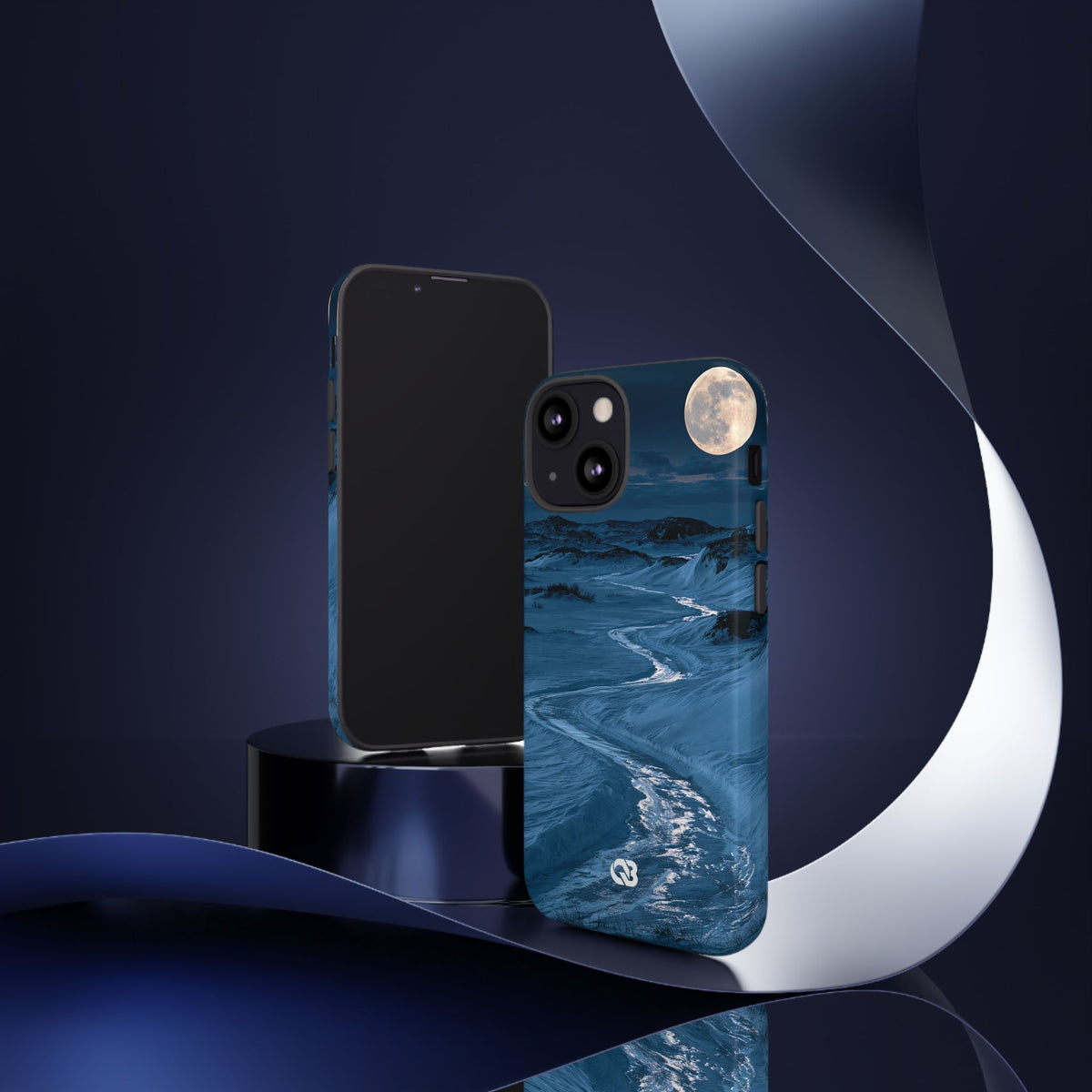 Arctic Moon Drift · Tough Phone Case for iPhone · Blue