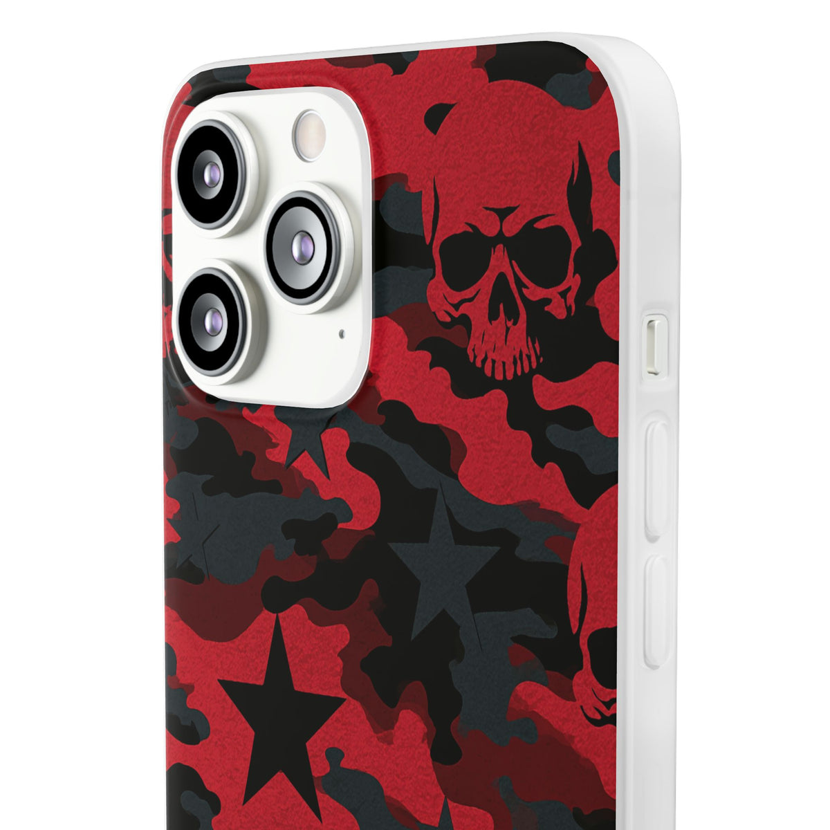 Crimson Skull Camo · Lite Phone Case for iPhone · Red