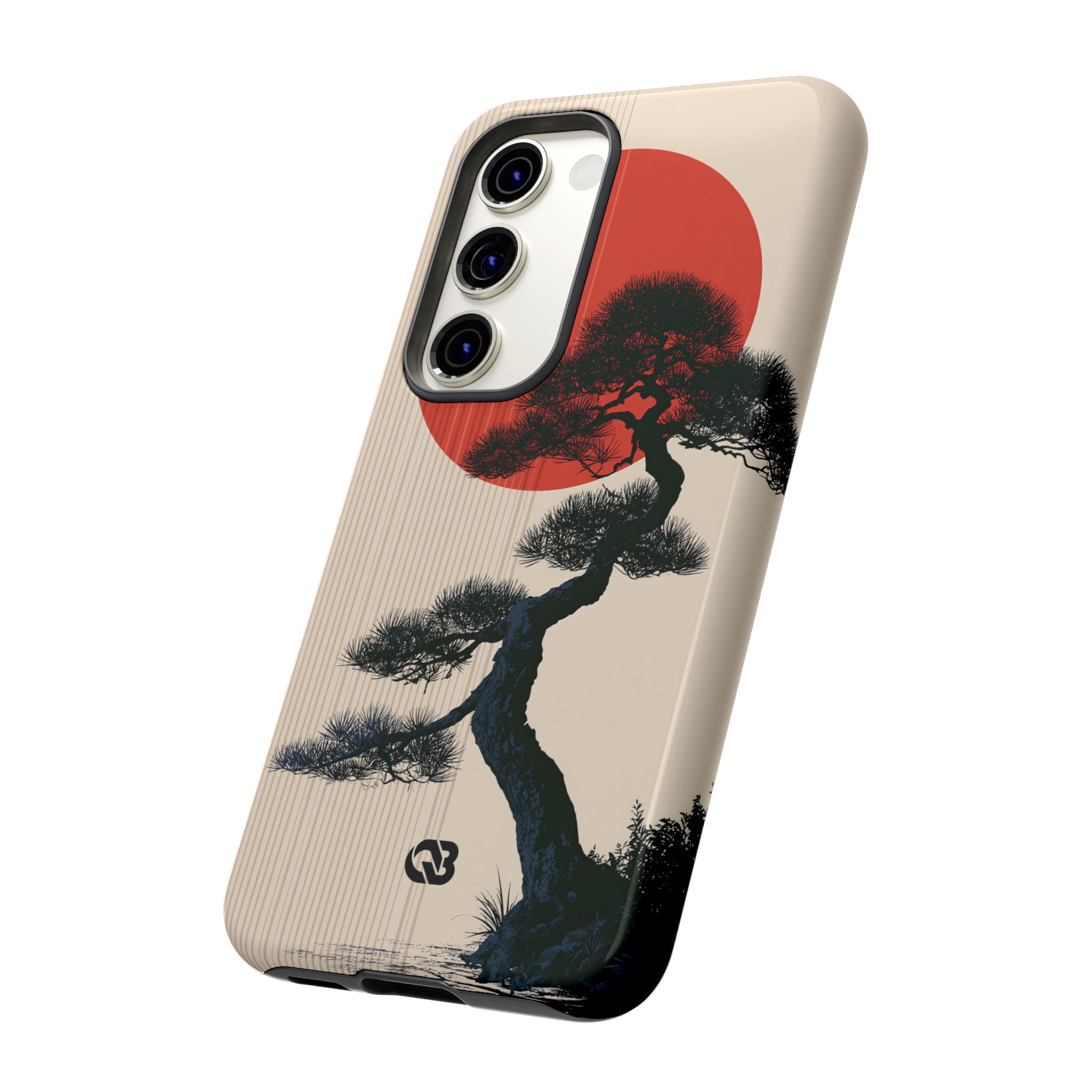 Beige Tough Phone Case for Samsung - Kyoto Crimson Pine