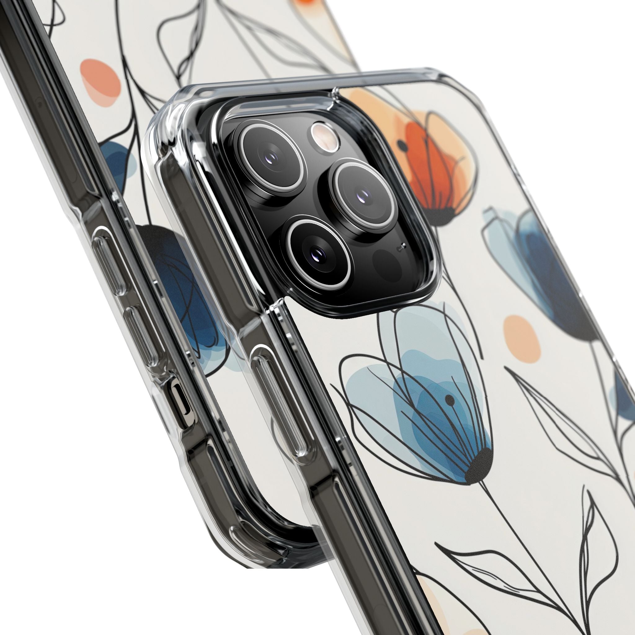 Ink Watercolor Tulips · Impact Hoesje voor iPhone · Magsafe