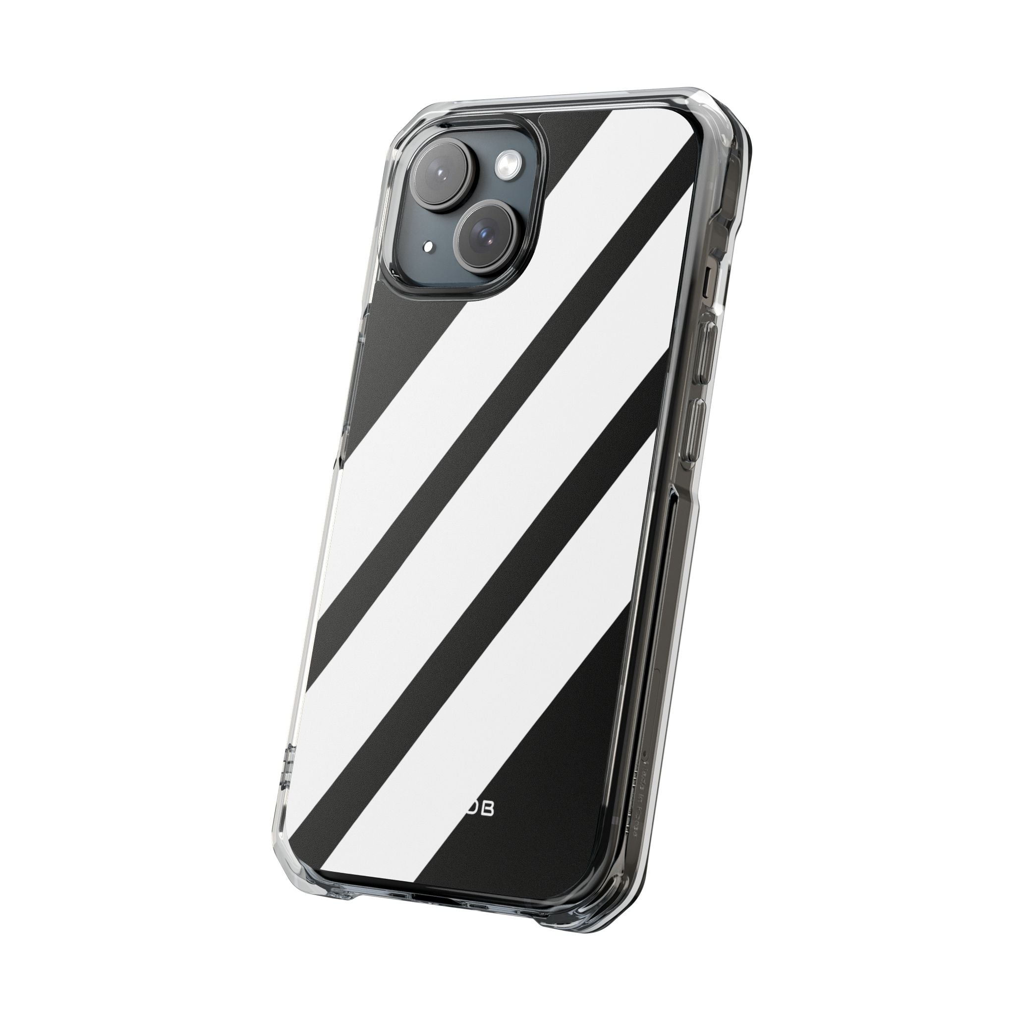 Diagonal Stripes Contrast iPhone 15 Case - Impact
