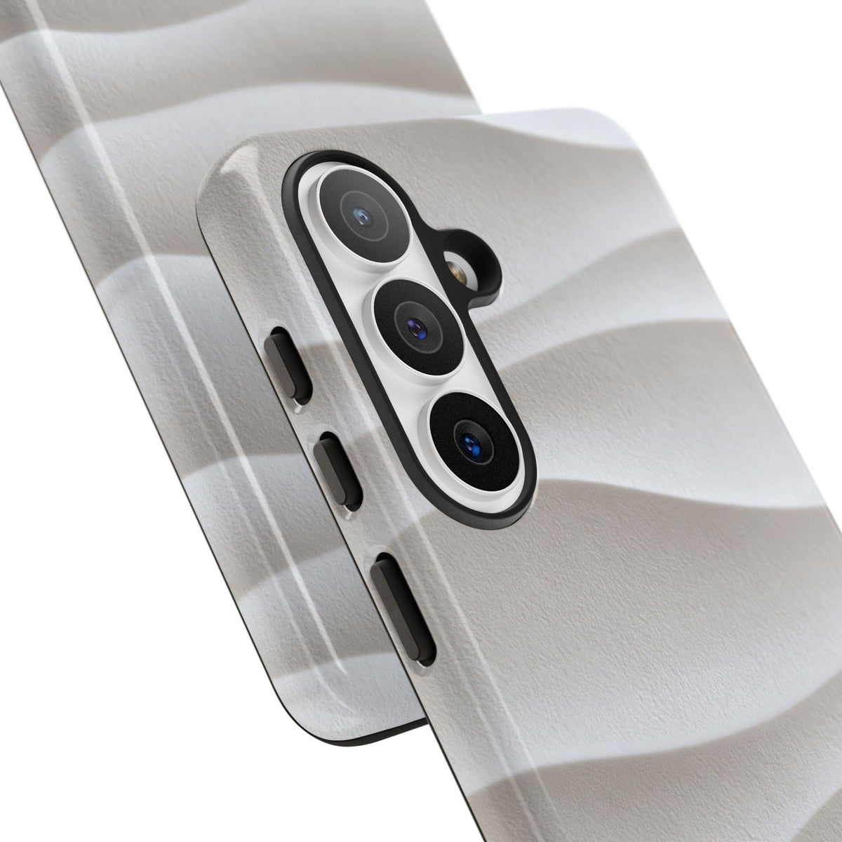 White Tough Phone Case for Samsung - Arctic Flow Ridges