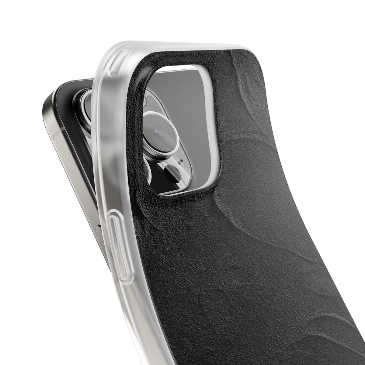 Obsidian Stucco Relief · Lite Phone Case for iPhone · Black