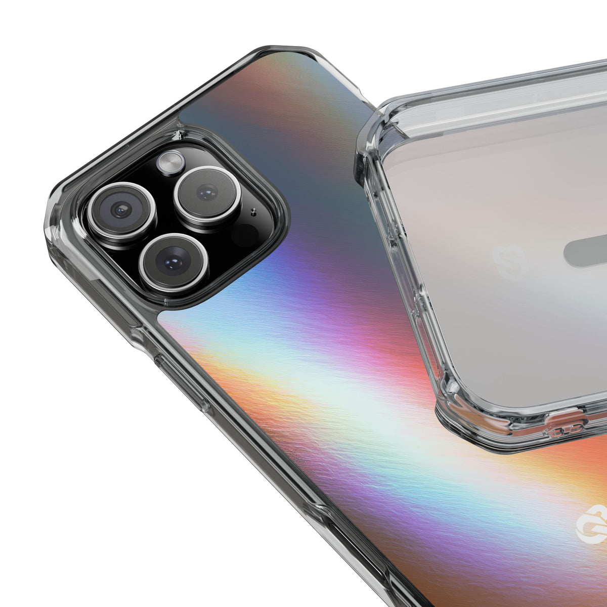 Prismatic Ray · Clear Impact Magnetic Phone Case for iPhone · Blue
