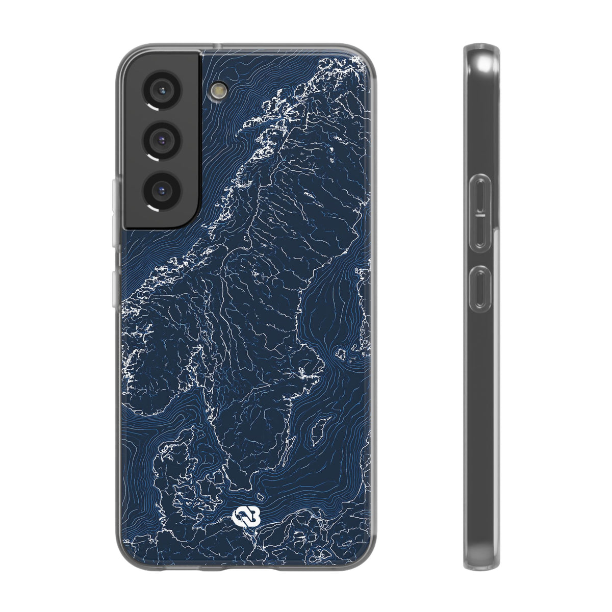 Nordic Contour Chart · Lite Phone Case for Samsung · Blue
