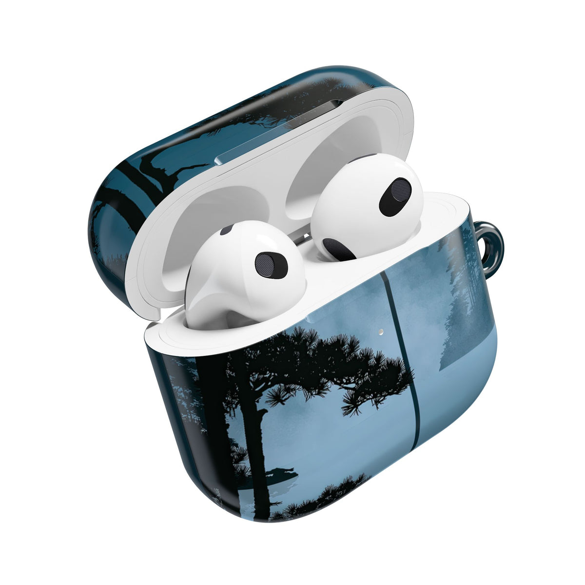 Misty Pine Horizon · Hard Case for AirPods & AirPods Pro · Teal