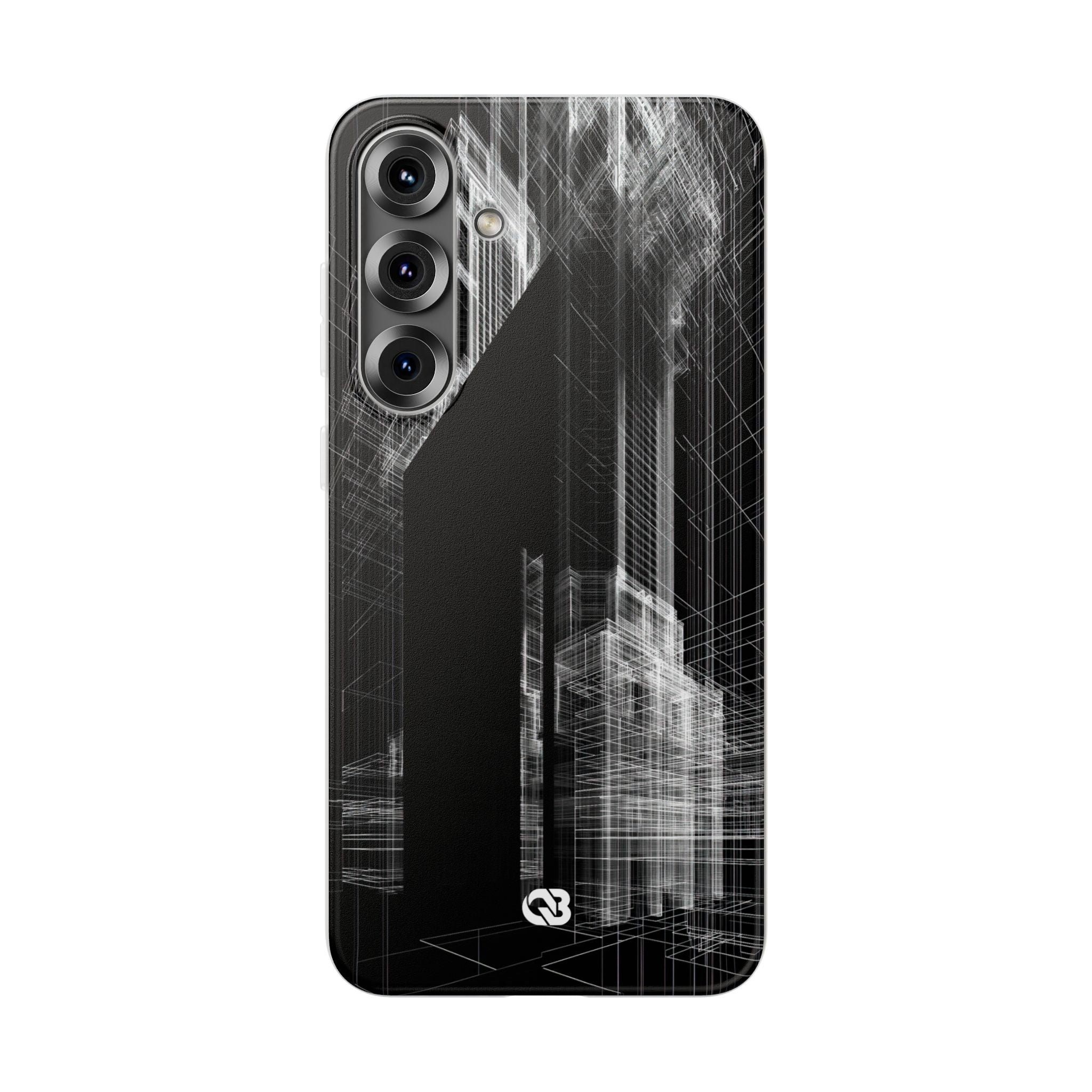 Black Lite Phone Case for Samsung - Ghost Urban Wireframe