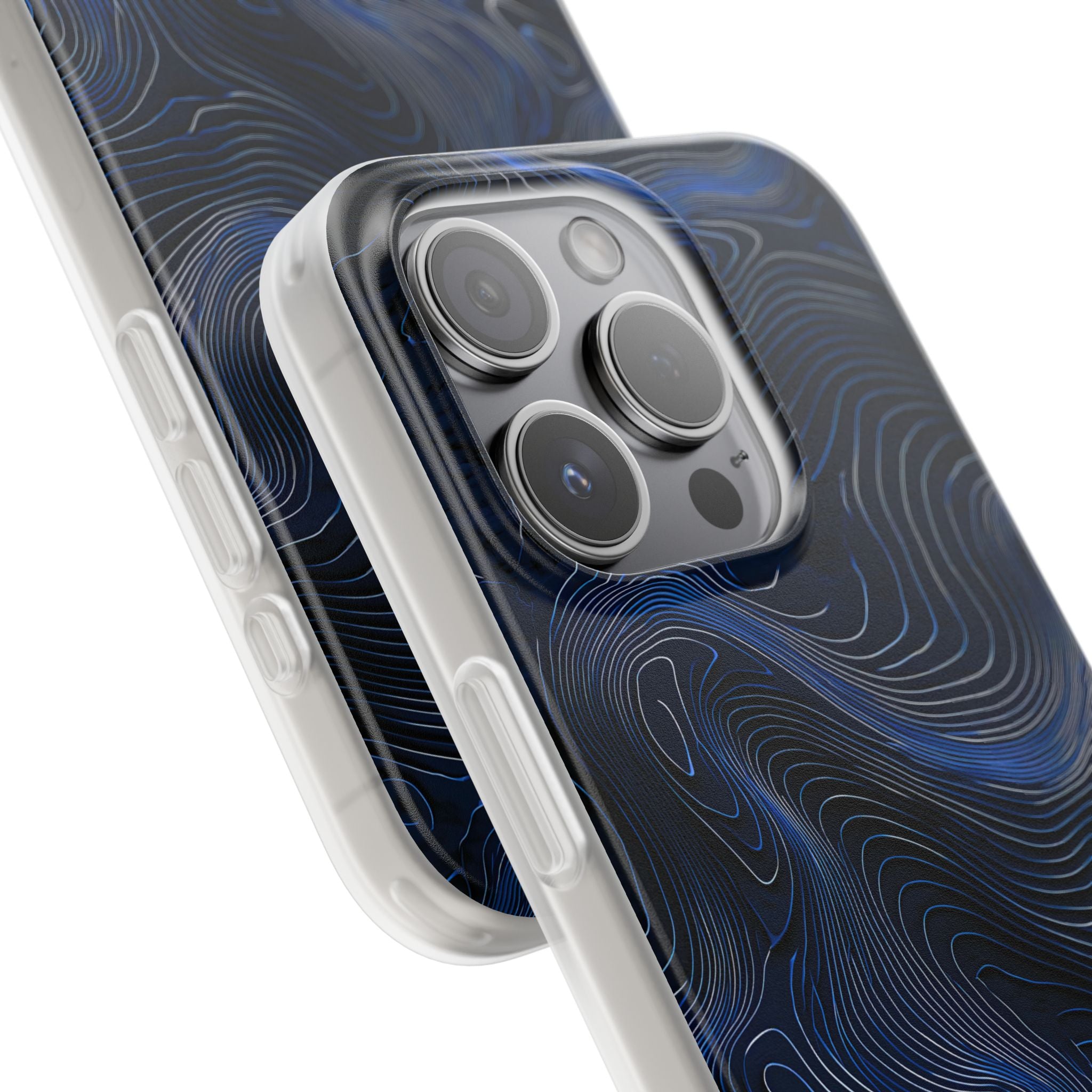 Blue Lite Phone Case for iPhone - Cobalt Contour Ridge