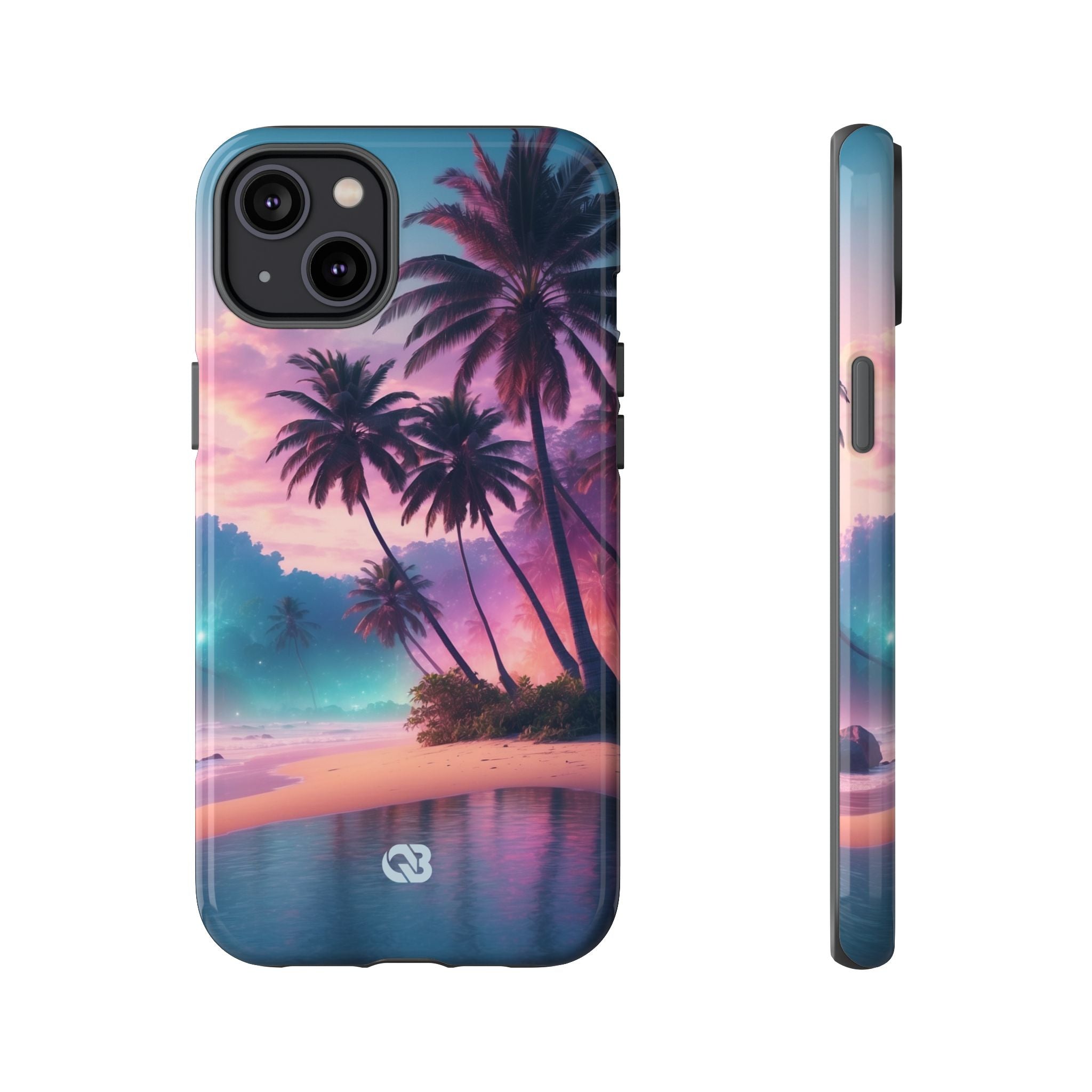 Neon Shore Palms · Tough Handyhülle für iPhone