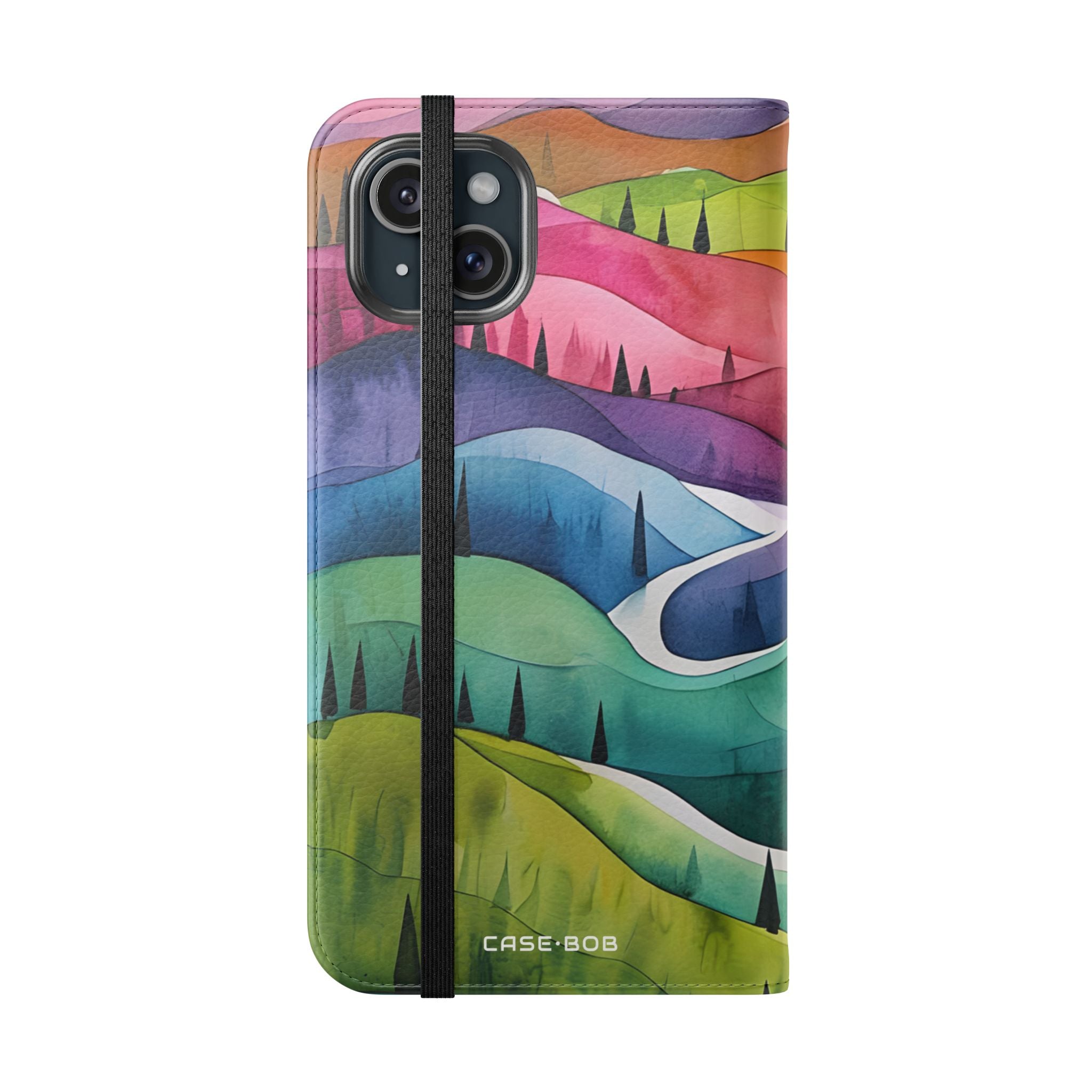 Valkoinen polku - iPhone 15 Plus -kotelo - lompakko